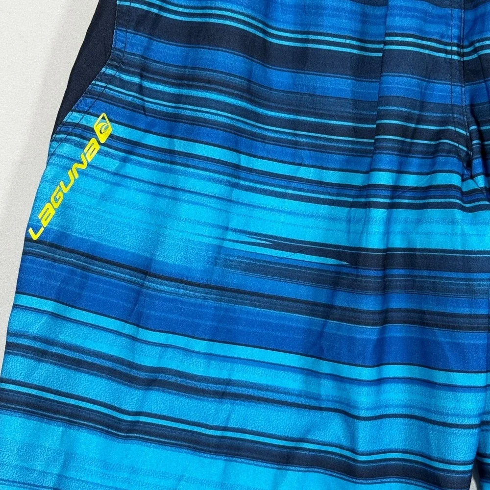 Laguna Men's Swim Trunks Bathing Suit 29x13.5in Blue Swimwear Shorts Mesh Lined‎